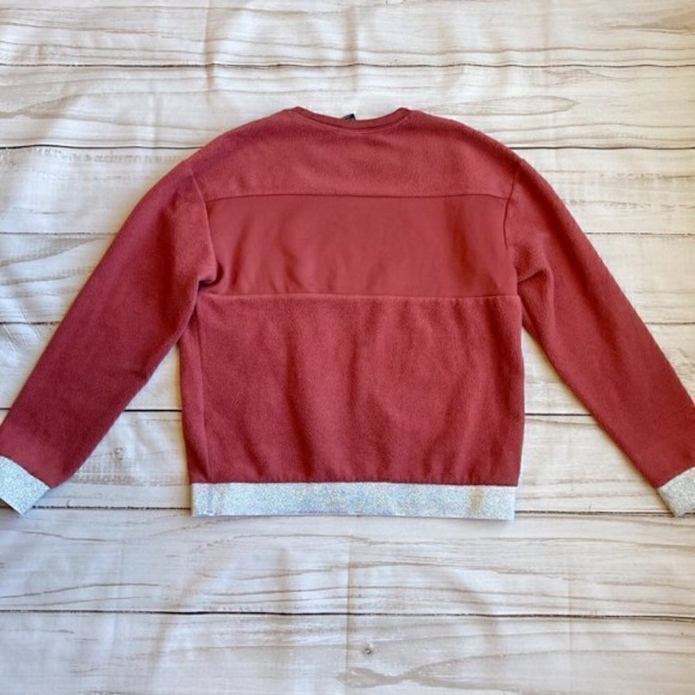 Nike Therma Icon Clash Fleece Crew Neck Pullover Red Sz XS - Picture 9 of 9